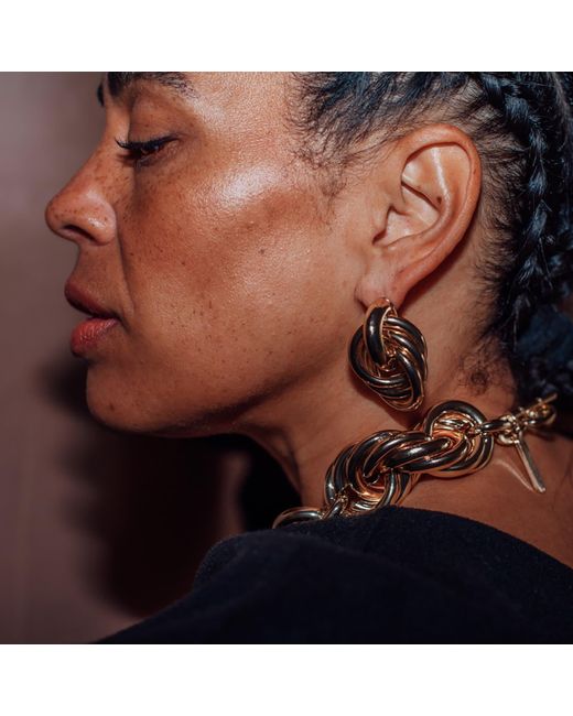 By Sara Christie Metallic The Empress Earrings