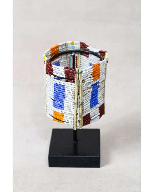 Botanical Boys Blue Beaded Maasai Cuff Bracelet