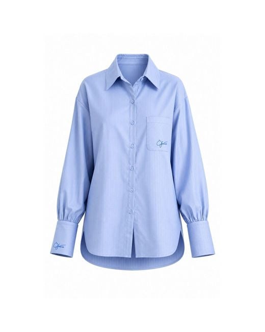 Ofuure Blue Rue Button Up Shirt