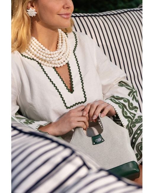 Fairchild Baldwin Metallic Neutrals Marbella Matte Cream Necklace
