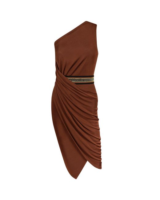 Me & Thee Brown Lickety-split Copper Rib Dress
