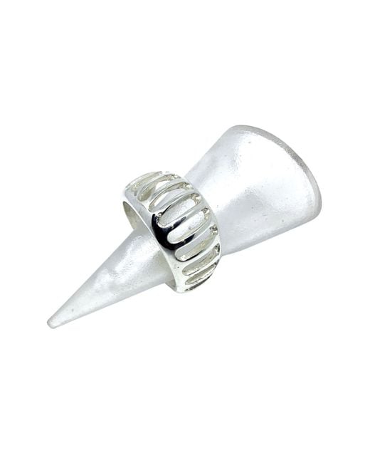 Tg-Jewellery by Tamara Gervasio Metallic Egg Shape Grill Band Ring