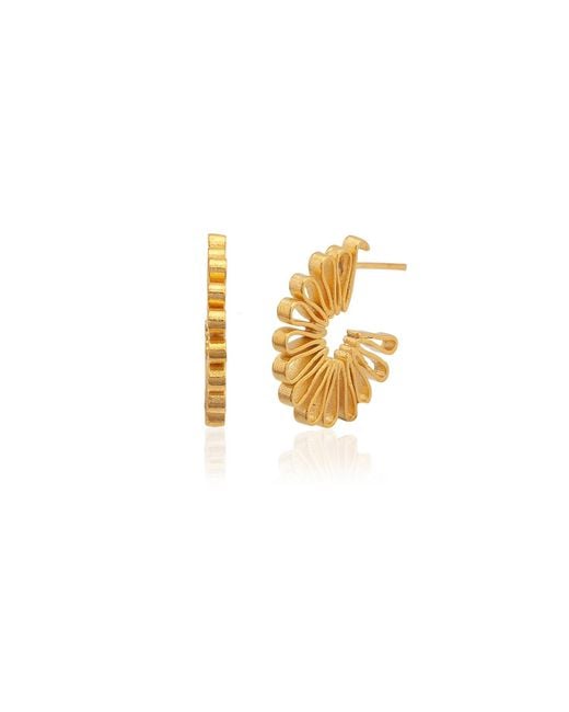 Milou Jewelry Metallic Flow Hoop Earrings