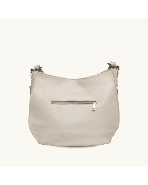 Apatchy London White Neutrals The Harriet Stone Leather Bag