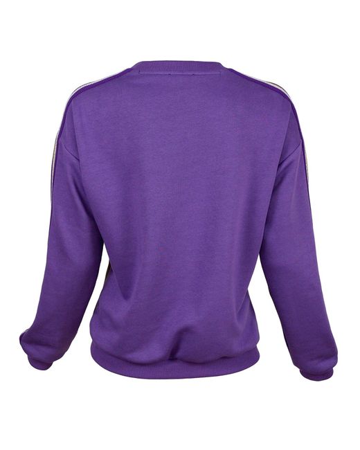 Lalipop Design Blue Abstract Print & Paneled Sweatshirt