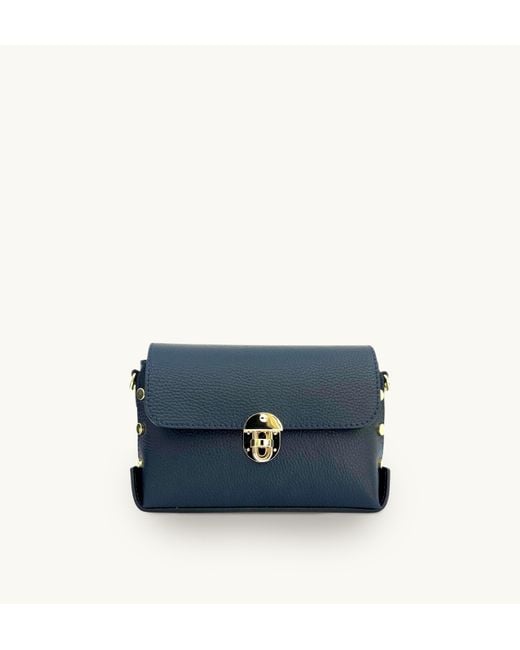 Apatchy London Blue The Bloxsome Leather Crossbody Bag