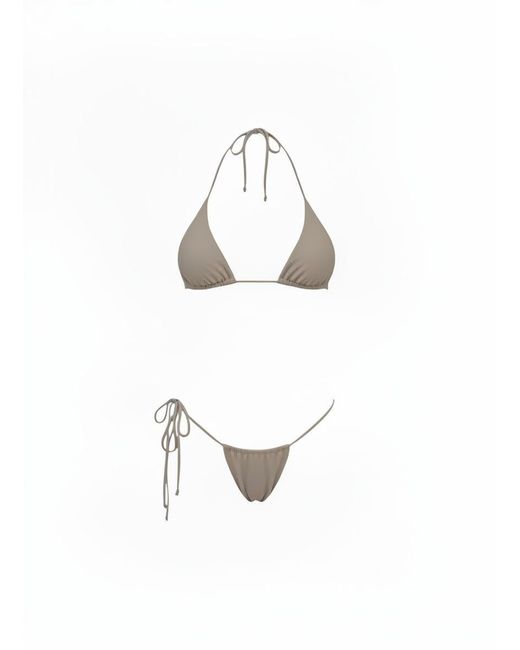 Dear Lover White Neutrals Mocha Bikini Set