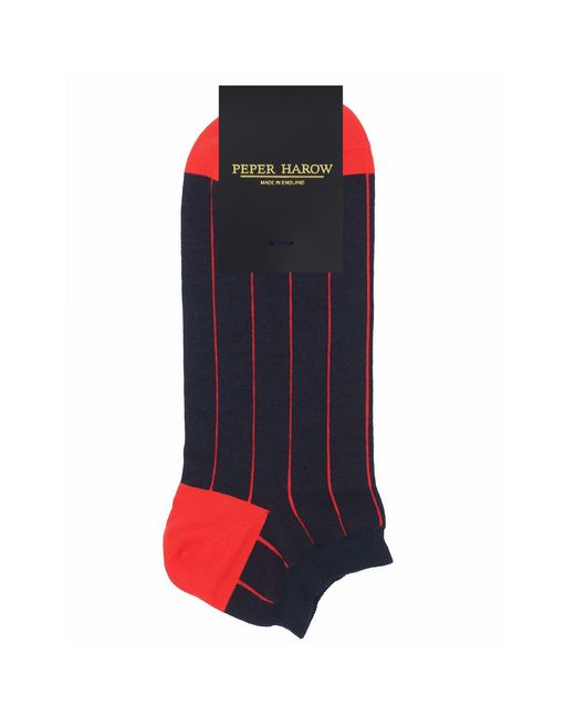 Peper Harow - Made in England Blue Pin Stripe & Classic Royal Trainer Socks Bundle for men