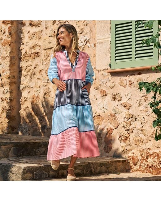 Luella Fashion Multicolor Vienna Short Cotton Dress