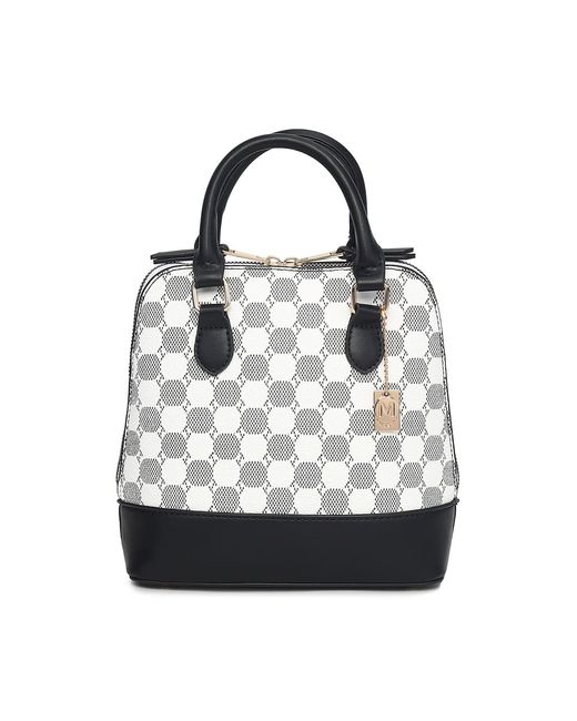 Mkf Collection - J'omor Black Marjorie Circular Print Satchel Bag