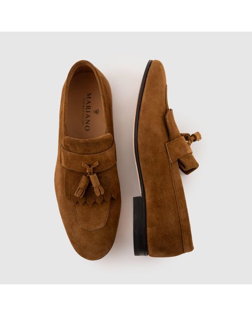 Mariano Shoes Brown Dornes Loafer Camel for men