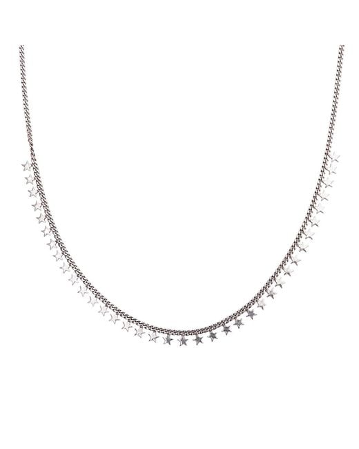 Spero London Metallic Multiple Star Sterling Station Necklace