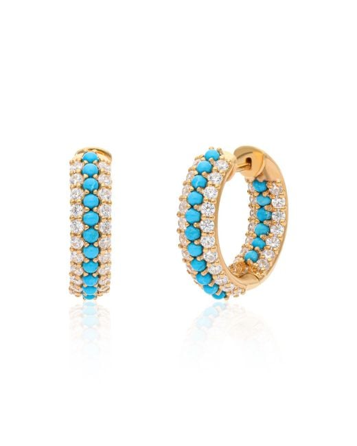 Preeti Sandhu Blue Summer Sparkle Hoops