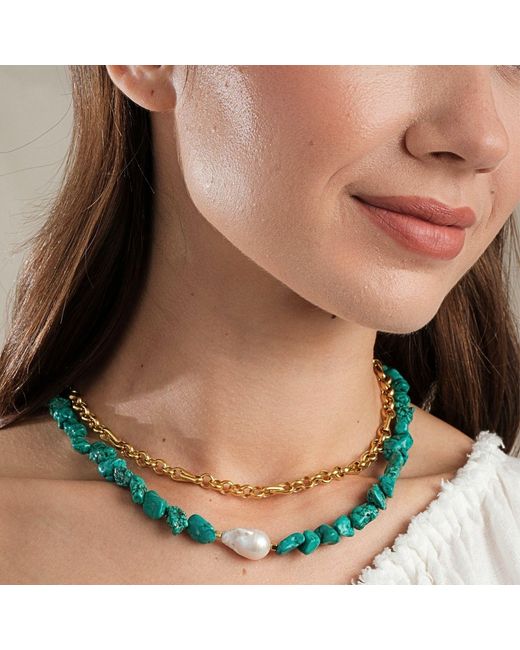 LINYA JEWELLERY Metallic Asteria Chain Necklace