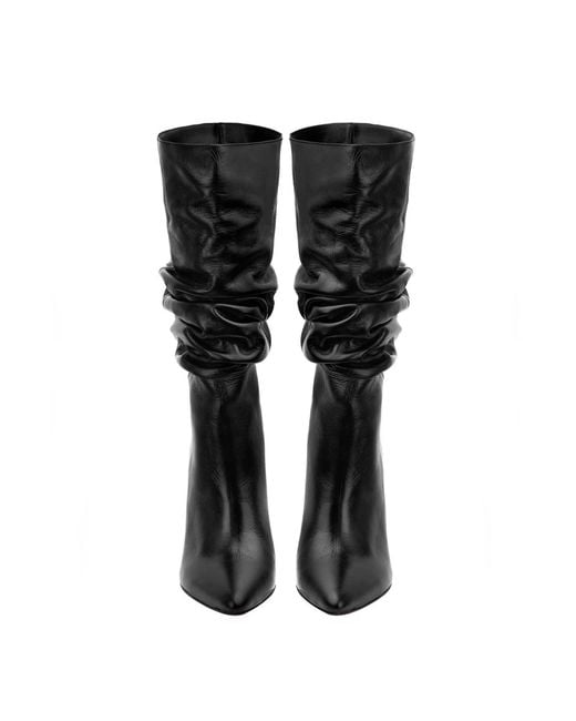Ginissima Black Leather Eva Boots