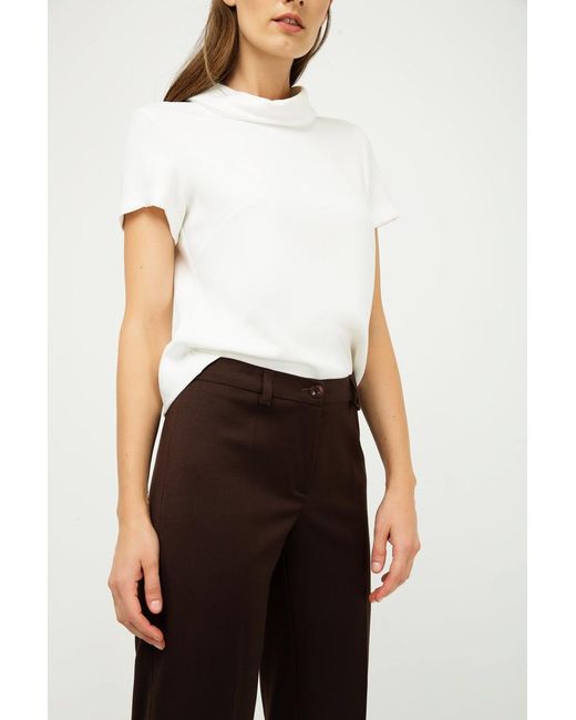 Conquista Brown Classic Straight Trousers