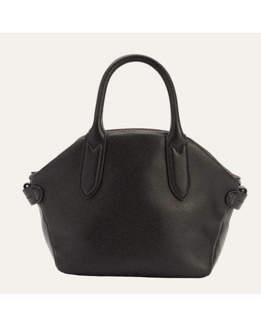 Lulu Guinness Black Leather Simone Handheld Bag