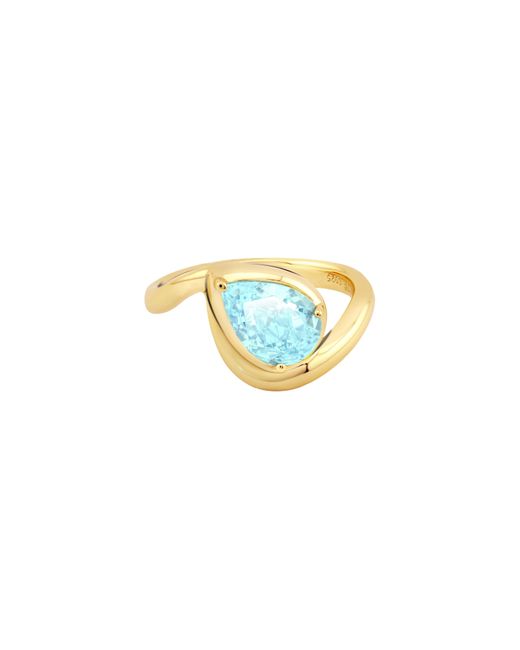 Arte Madrid Metallic Sierra Contour Pear-Shaped Solitaire Ring
