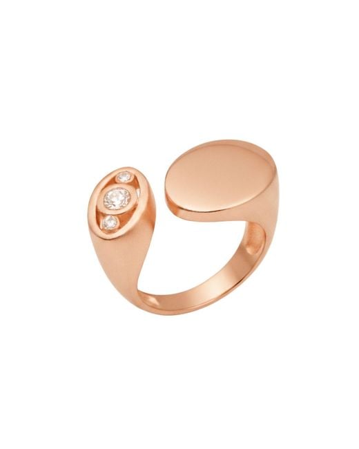 LINYA JEWELLERY White Bombay Stone Ring