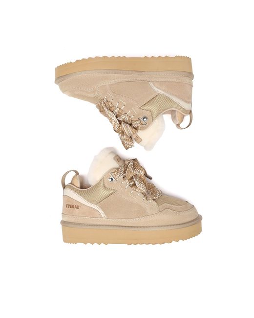 EverAu Australia Natural Neutrals Marbled Lace Up Platform Boots