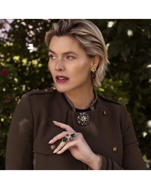 Otazu Green Summer Love Flower Earrings