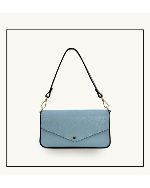 Apatchy London Blue The Munro Sky Leather Shoulder Bag