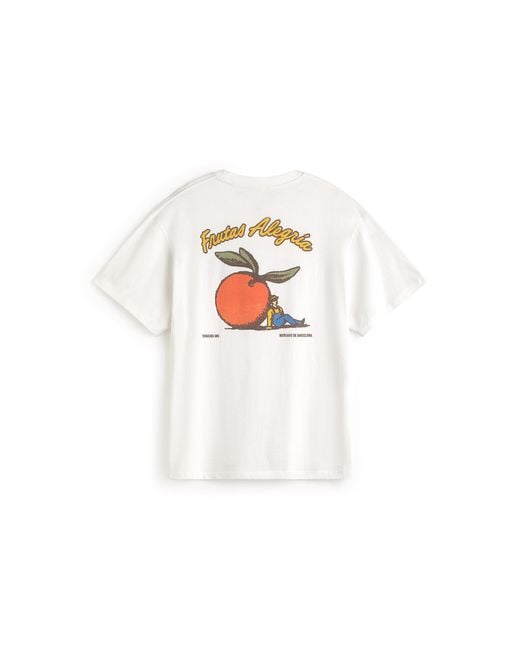 Thinking Mu White Frutas Aaron T-Shirt for men