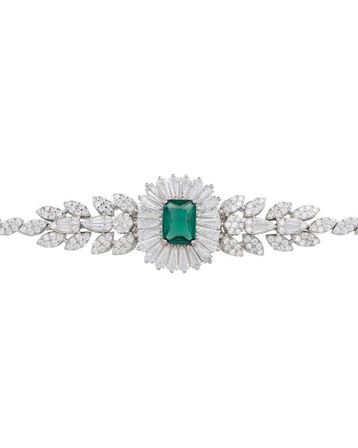 Latelita London Metallic Countess Gemstone Bracelet Emerald