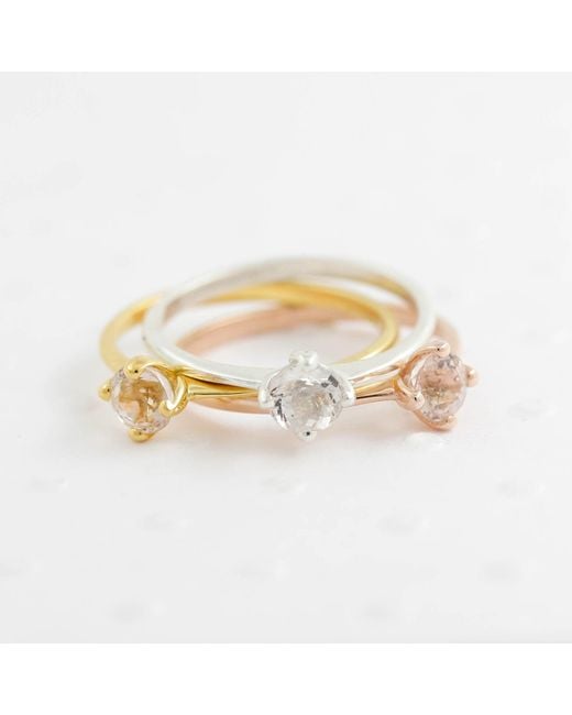 Lee Renee White Morganite Petal Ring