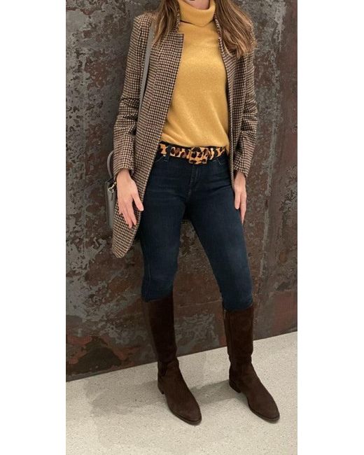 BeltBe Orange Mini Square Buckle Belt