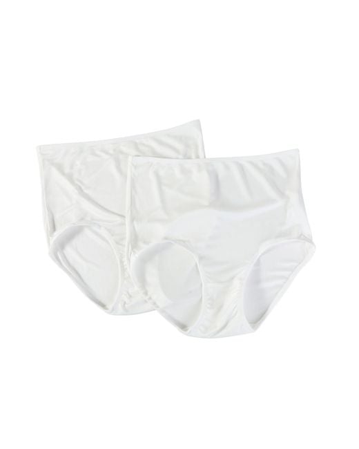 Soft Strokes Silk White Set Of Two Knitted Silk Mid Rise French Cut Pantie Shimmer Collection