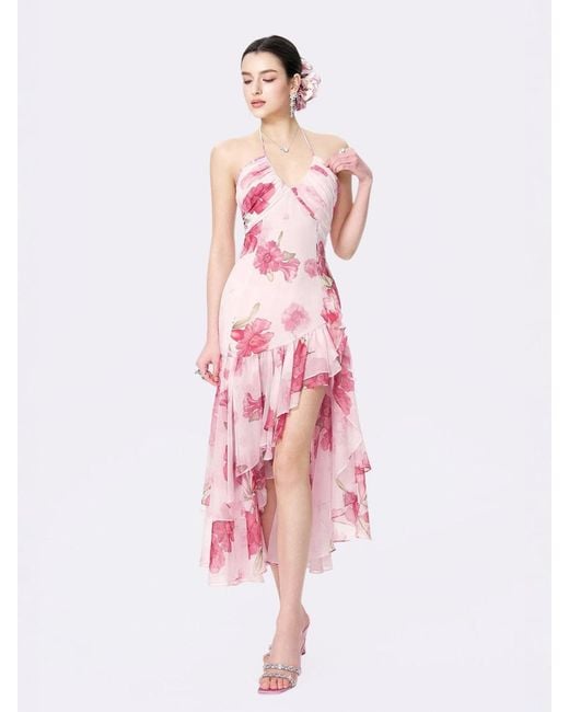 Nana Jacqueline Pink Floral Vivienne Dress