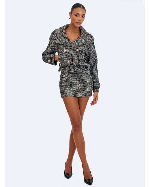 Miss Circle New York Black Sandra & Tweed Mini Skirt
