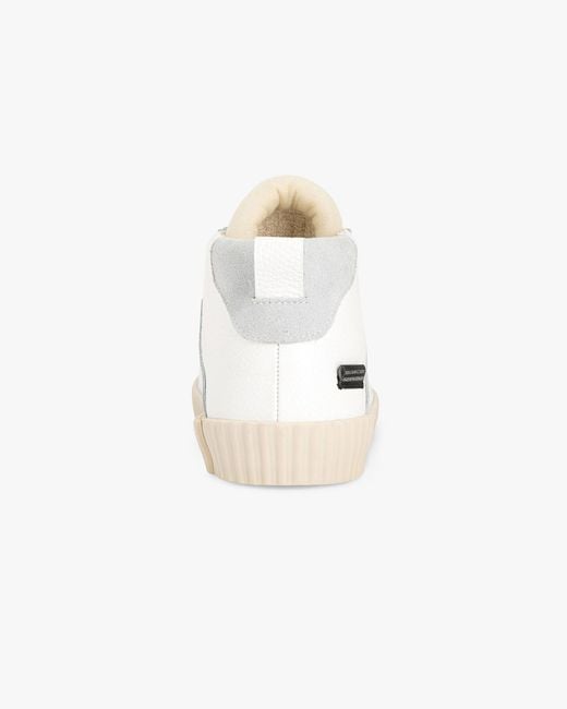 Springa | Unique Vulcanized Sneakers Italian Handmade White Wavy Leather High Top Sneakers for men