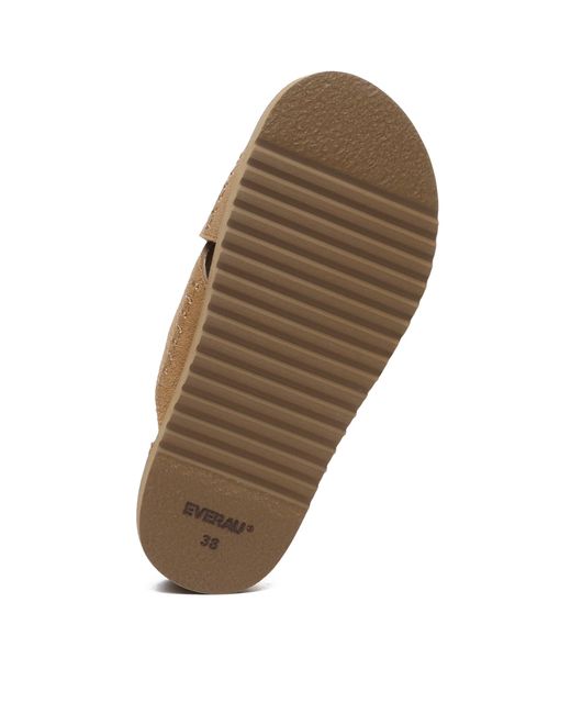 EverAu Australia Brown Rose Leather Sandals
