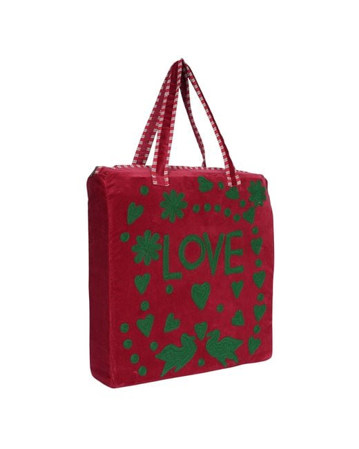 Conscious Yoga Collective Red Love Suzani Tote