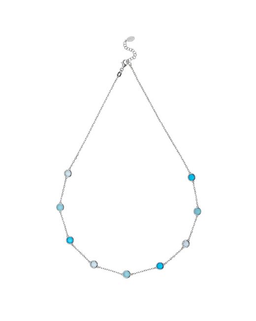 Latelita London Metallic Sardinia Necklace The Blues