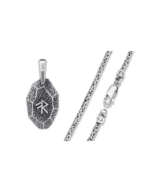 AWNL White Viking Bind Runes Necklace for men