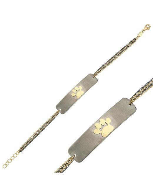 Ecce | Artisan Diamonds Metallic 14K Solid Paw Bracelet Titanium Customized