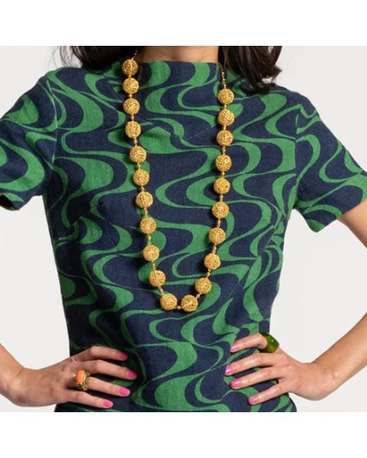 Lavish by Tricia Milaneze Metallic All Spheres Handmade Necklace