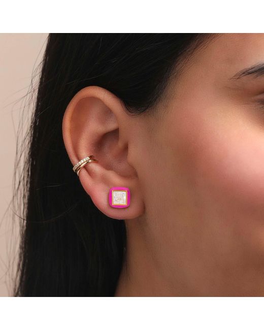 Preeti Sandhu Pink Enamel Studs