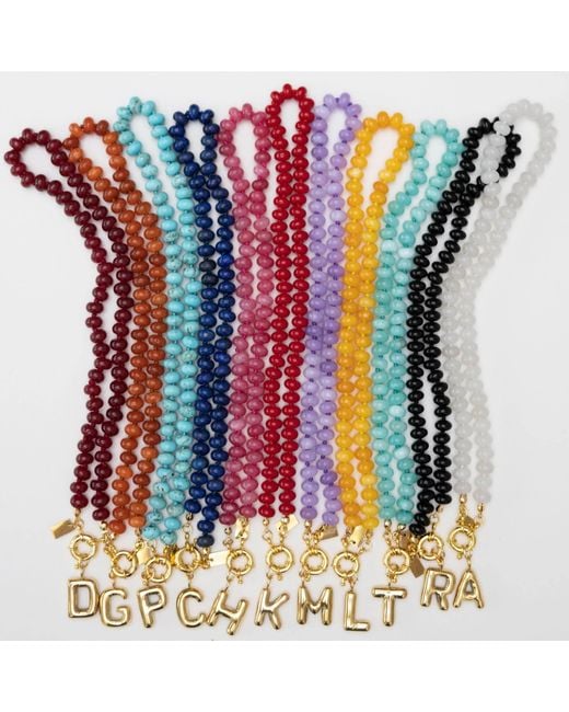 Christina Greene Yellow Sweet Stone Beaded Knotted Necklace