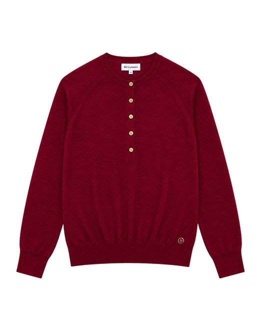 Bel Cashmere Red Paula Sweater Burgundy