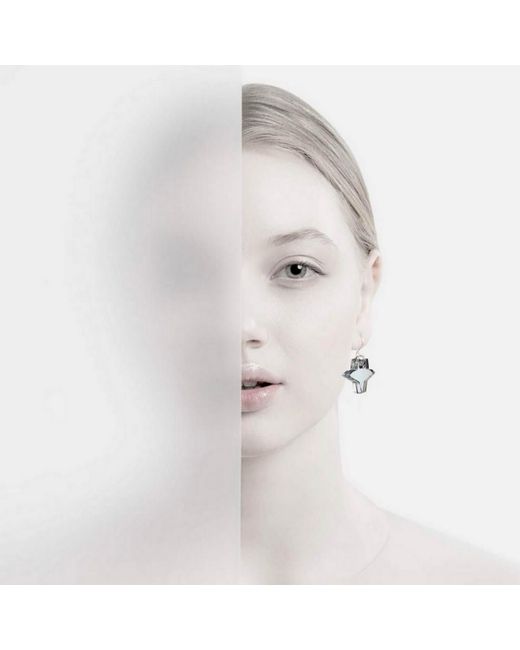 Laura Daili Metallic Neutrals Mirror Owls – Minimalist Origami Earrings