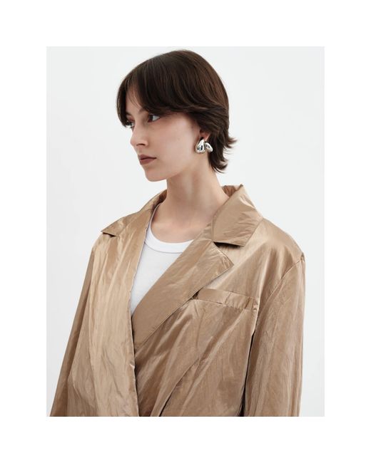 Jakke Brown Twisted Long Blazer