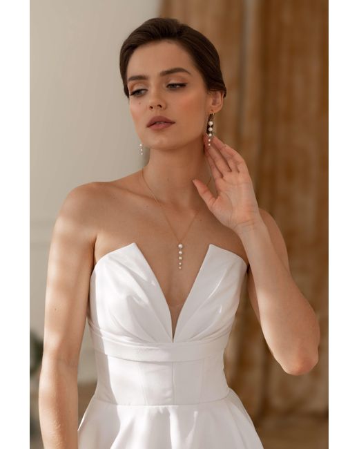 Katy Faye Metallic Catherine Pearl Earrings