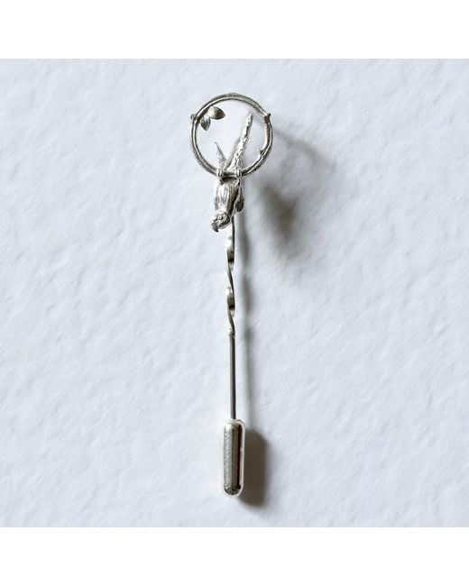 Lee Renee Metallic Parakeet Tie Pin – Upside Down for men