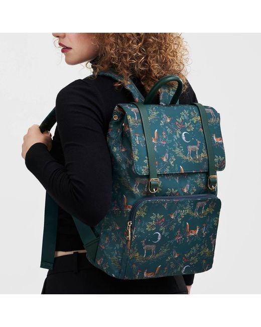 Fable England Green Into The Woods Buckle Backpack Medium