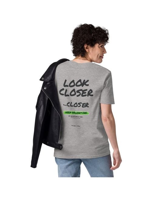 Anchor and Crew Gray Heather Small Print Annotations Organic Cotton T-Shirt