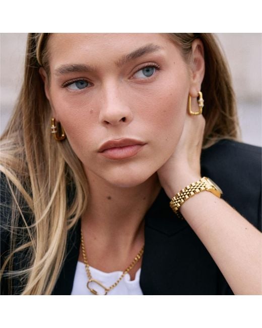 Bermuda Watch Company Metallic Maivelle Rowan Carabiner Huggie Earrings